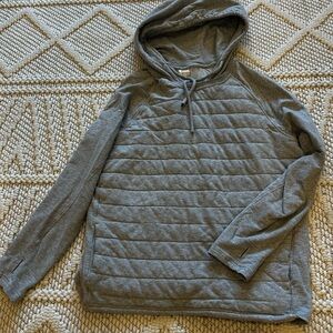 ZYIA Men's Quilted Gray Hoodie